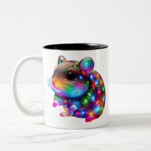 Glowing Hamster Two-Tone Coffee Mug