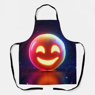 Glowing Happy Orb Emoji Apron