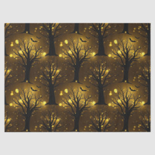 Glowing Haunted Forest Bokeh - Night Trees Tissue Paper