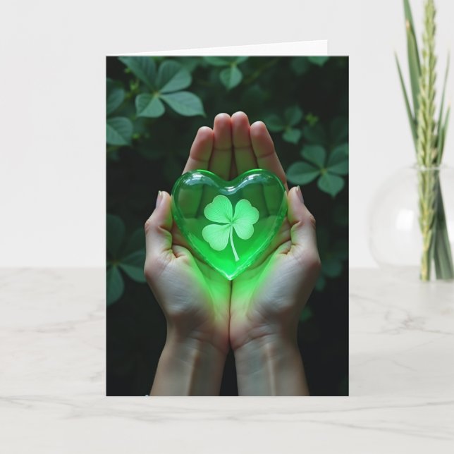 Glowing Heart Clover Find Card (Front)