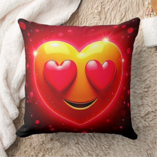 Glowing Heart Eyes Emotion Cushion