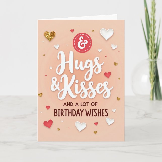 Glowing Heartfelt Birthday Card (Front)