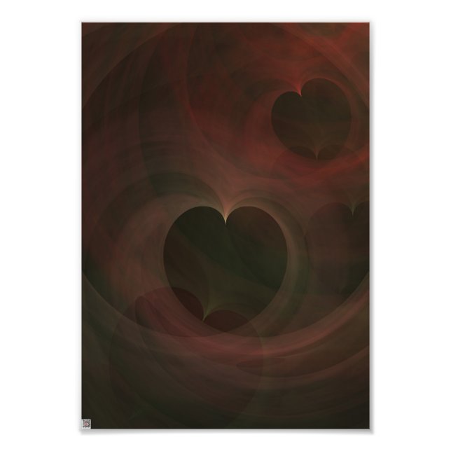 Glowing Hearts Photo Print (Front)