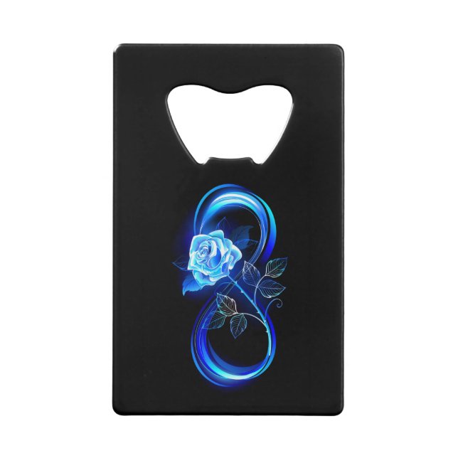 Glowing infinity with blue rose (Front)