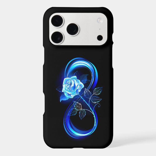 Glowing infinity with blue rose (Back)