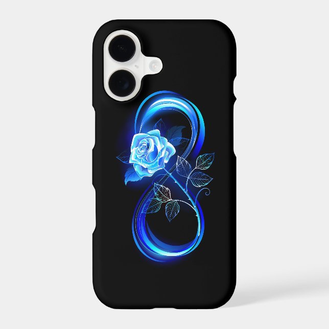 Glowing infinity with blue rose (Back)