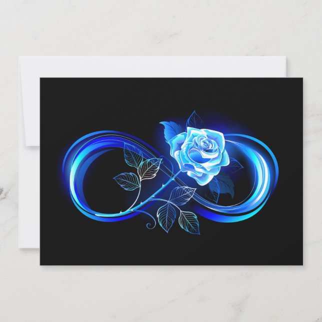 Glowing infinity with blue rose (Front)