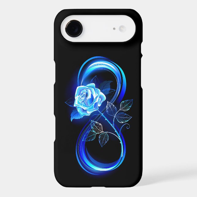 Glowing infinity with blue rose (Back)