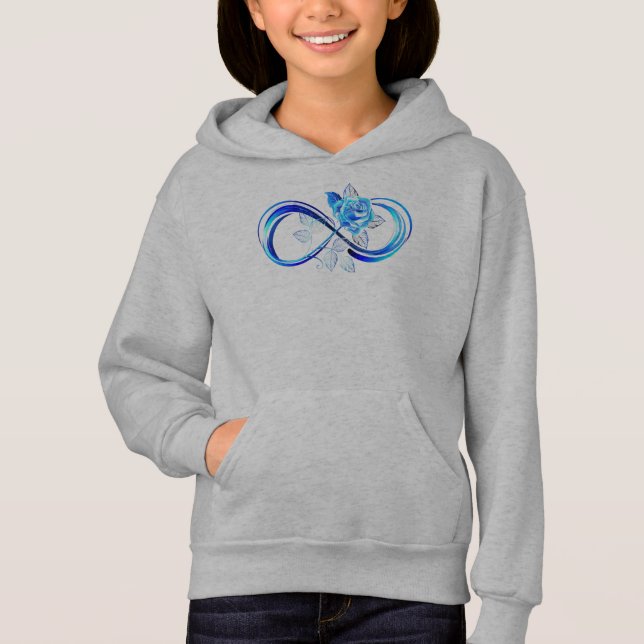 Glowing infinity with blue rose (Front)