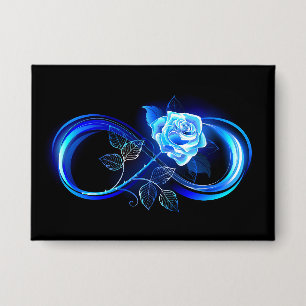 Glowing infinity with blue rose