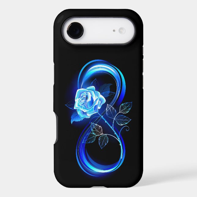 Glowing infinity with blue rose (Back)