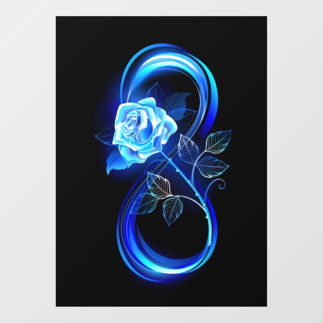 Glowing infinity with blue rose (Sheet)
