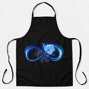 Glowing infinity with blue rose apron