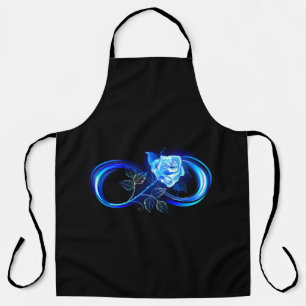 Glowing infinity with blue rose apron