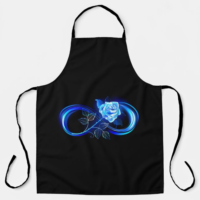 Glowing infinity with blue rose apron (Front)