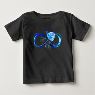 Glowing infinity with blue rose baby T-Shirt