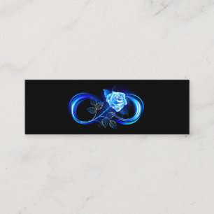 Glowing infinity with blue rose calling card