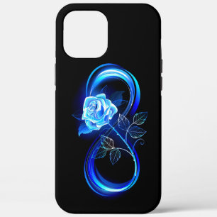 Glowing infinity with blue rose iPhone 12 pro max case