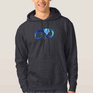 Glowing infinity with blue rose hoodie