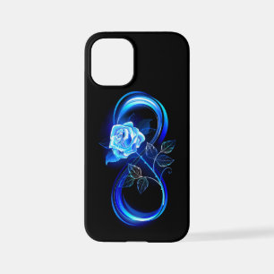 Glowing infinity with blue rose iPhone 12 mini case