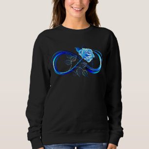 Glowing infinity with blue rose sweatshirt