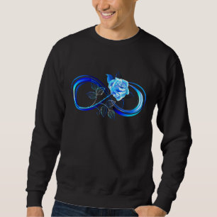 Glowing infinity with blue rose sweatshirt