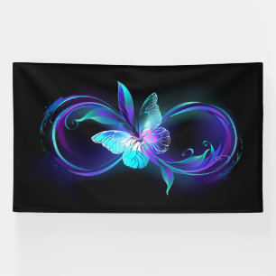 Glowing Infinity with Magic Butterfly Banner