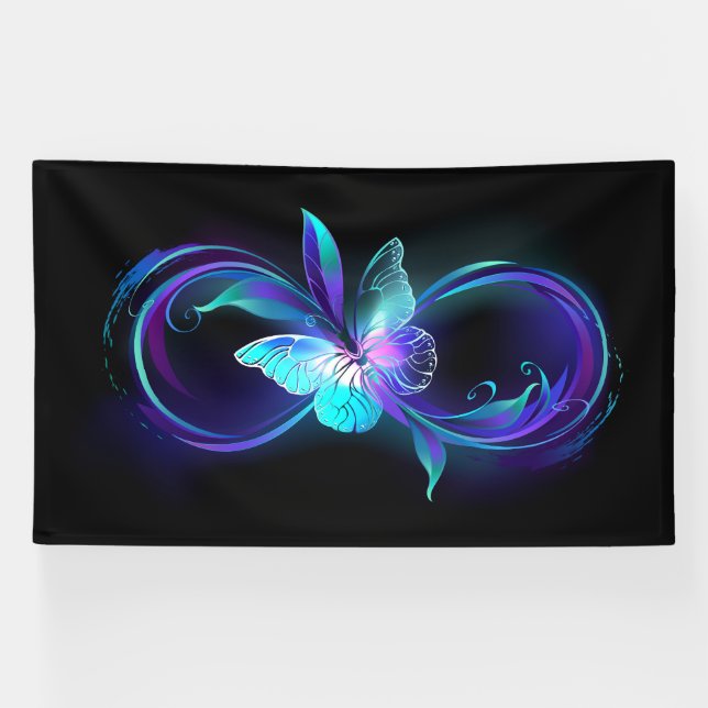 Glowing Infinity with Magic Butterfly Banner (Horizontal)