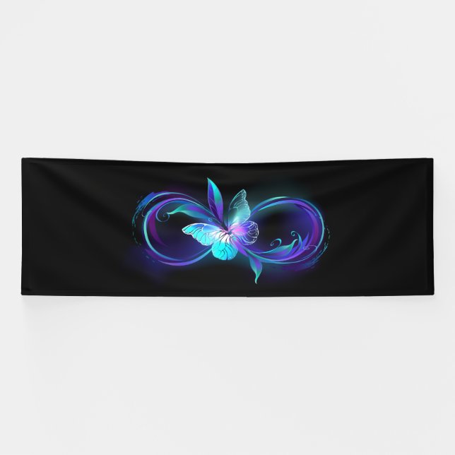 Glowing Infinity with Magic Butterfly Banner (Horizontal)