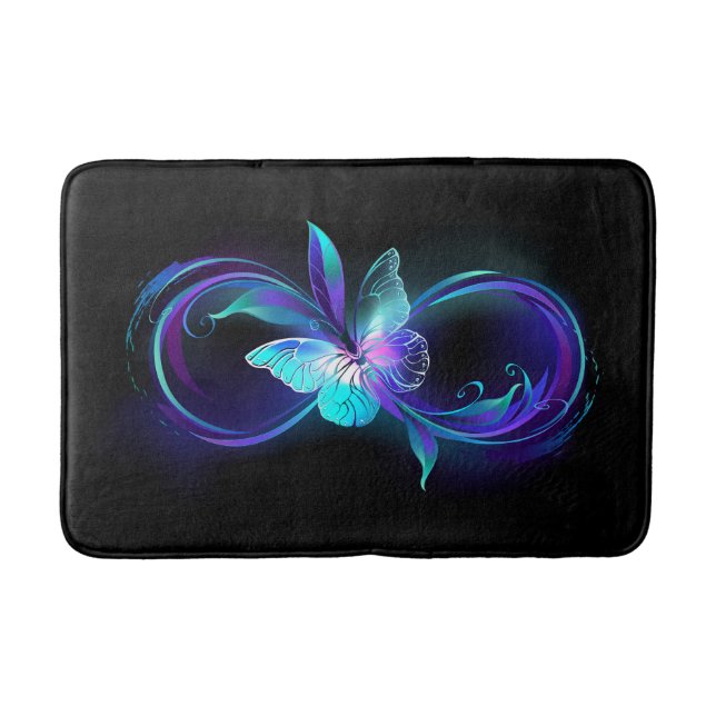 Glowing Infinity with Magic Butterfly Bath Mat (Front)
