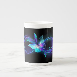 Glowing Infinity with Magic Butterfly Bone China Mug