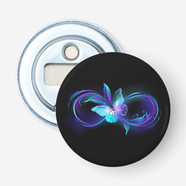 Glowing Infinity with Magic Butterfly Bottle Opener (Front)