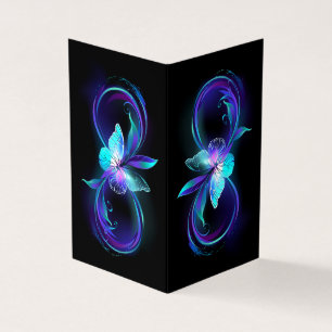 Glowing Infinity with Magic Butterfly Business Card