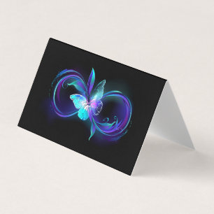 Glowing Infinity with Magic Butterfly Business Card