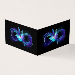 Glowing Infinity with Magic Butterfly Business Card