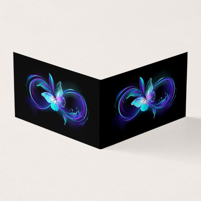 Glowing Infinity with Magic Butterfly Business Card (Outside)