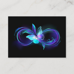 Glowing Infinity with Magic Butterfly Calling Card