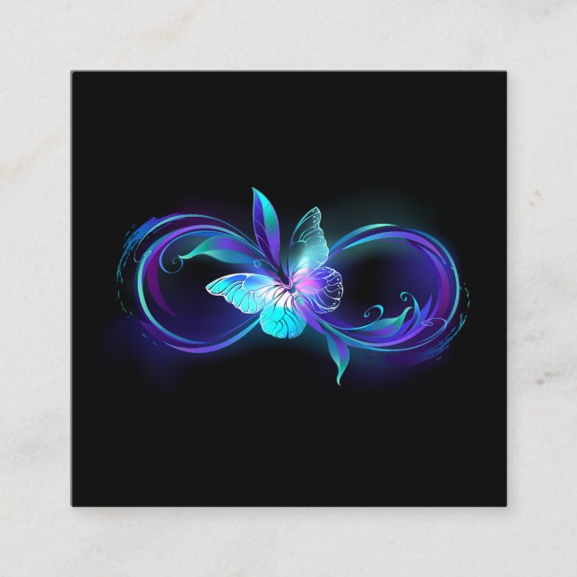 Glowing Infinity with Magic Butterfly Calling Card (Front)