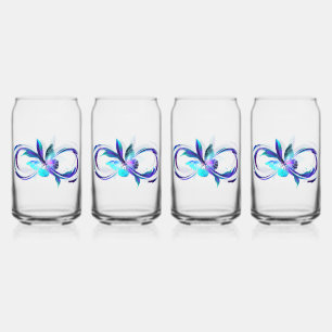 Glowing Infinity with Magic Butterfly Can Glass