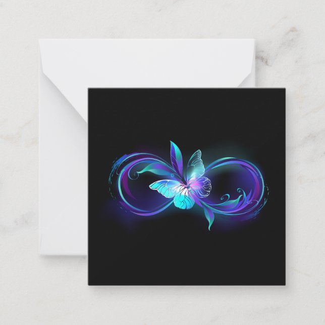 Glowing Infinity with Magic Butterfly Card (Front)