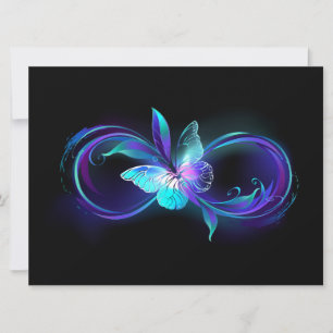 Glowing Infinity with Magic Butterfly Card