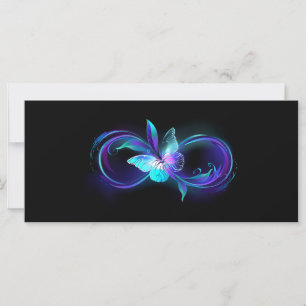 Glowing Infinity with Magic Butterfly Card