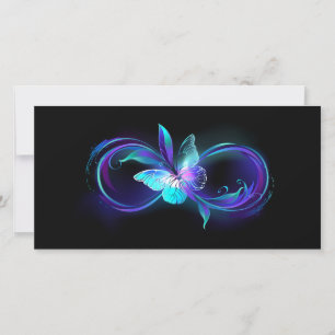 Glowing Infinity with Magic Butterfly Card