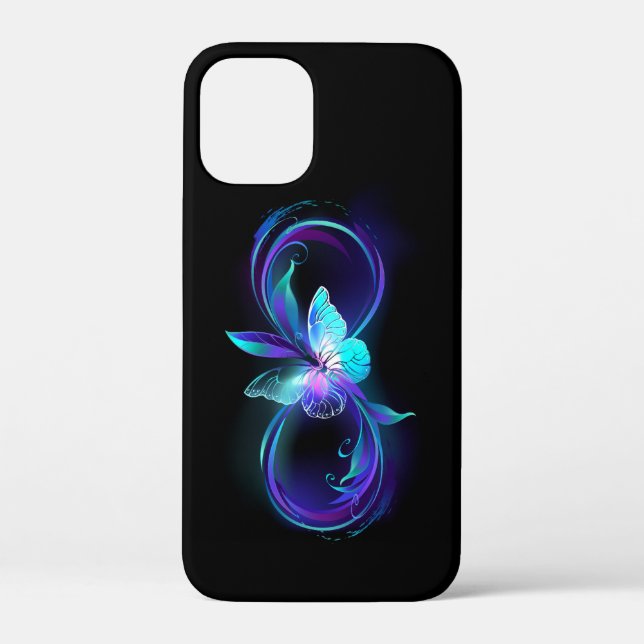 Glowing Infinity with Magic Butterfly Case-Mate iPhone Case (Back)