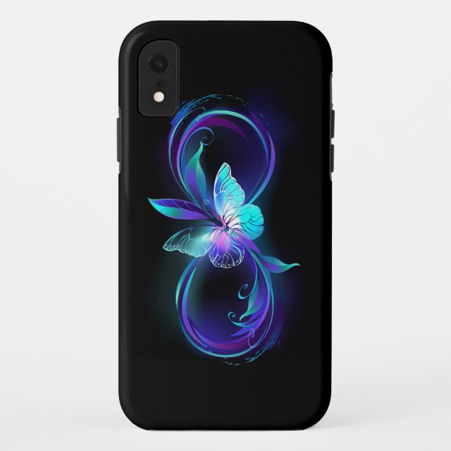 Glowing Infinity with Magic Butterfly Case-Mate iPhone Case (Back)