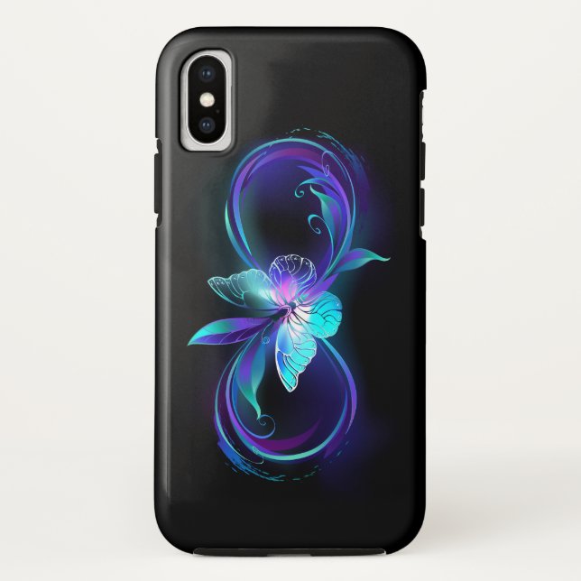 Glowing Infinity with Magic Butterfly Case-Mate iPhone Case (Back)