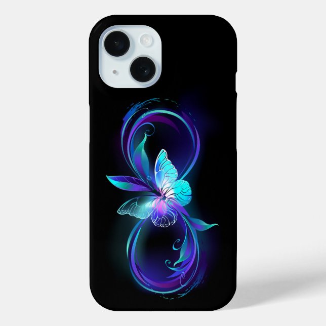 Glowing Infinity with Magic Butterfly Case-Mate iPhone Case (Back)