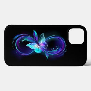 Glowing Infinity with Magic Butterfly iPhone 13 Case