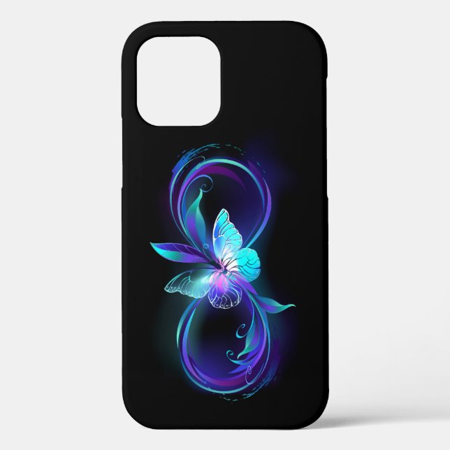 Glowing Infinity with Magic Butterfly Case-Mate iPhone Case (Back)