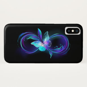 Glowing Infinity with Magic Butterfly iPhone X Case